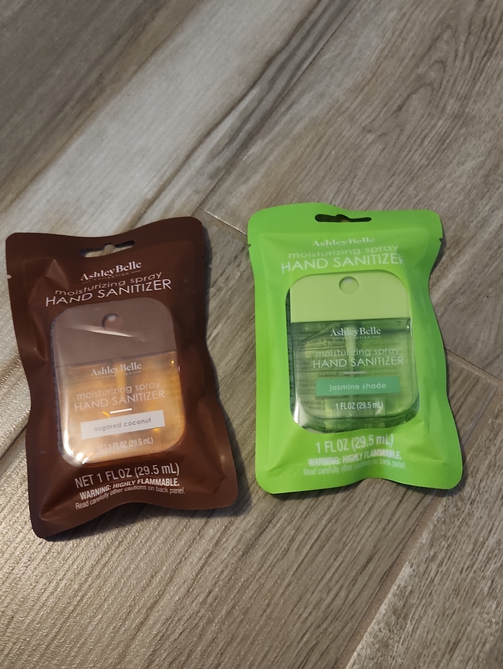 NWT Ashley Belle Hand Sanitizers (Sugared Coconut, Jasmine Shade)